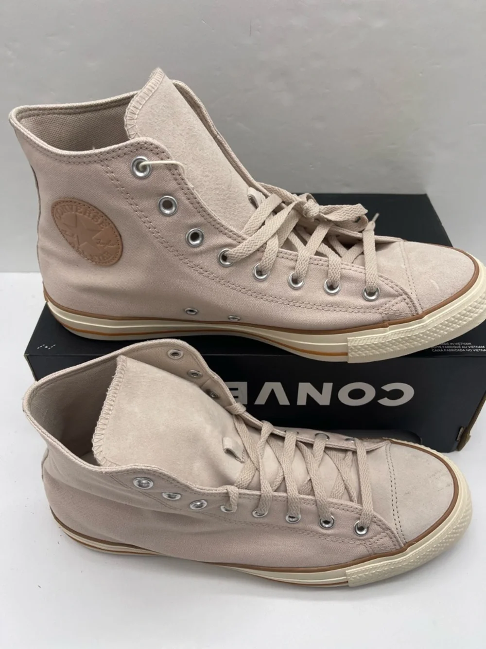 Converse Mens CTAS Hi Warm Clay Nachetta Beige A11454C High Top Sneakers Classic - Picture 4 of 16
